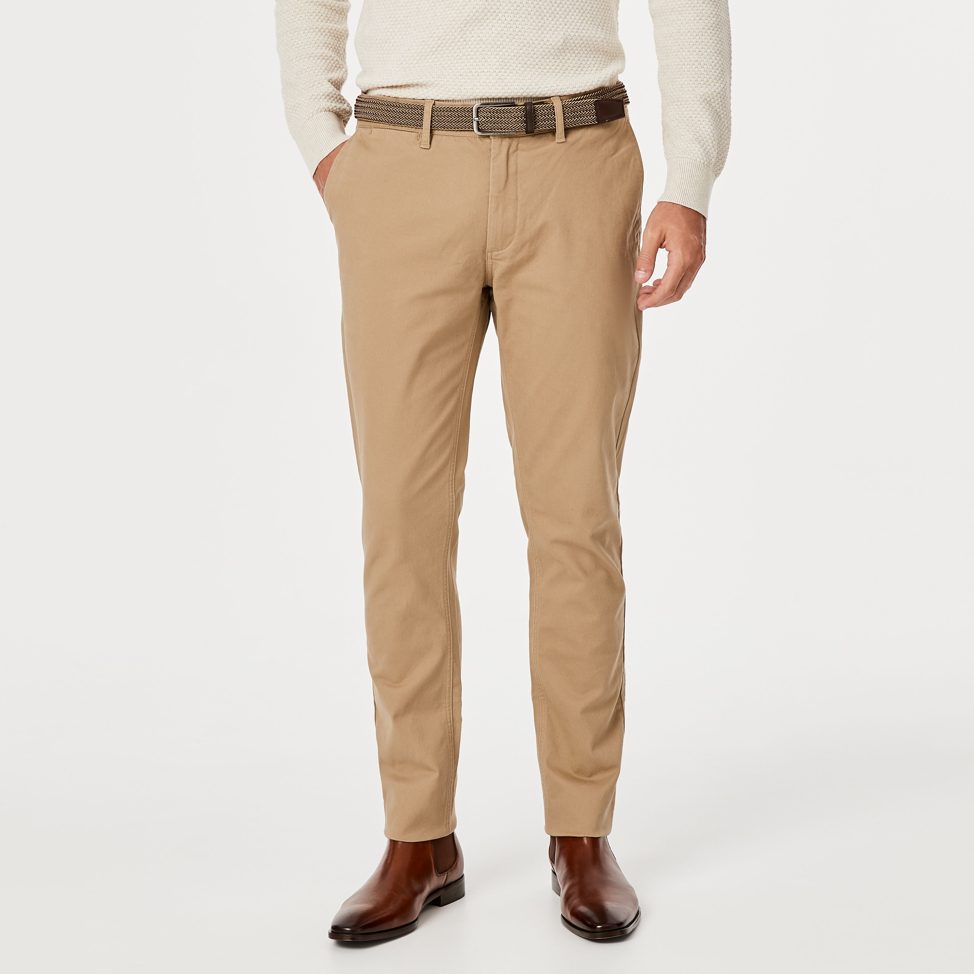 Tasman Tan Cotton Chinos Relaxed Slim Fit Chinos Shorts